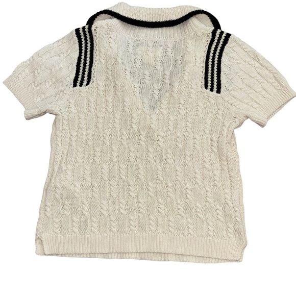 Maeve Anthropologie Linen Knit Polo Women’s XSP Preppy Quiet Luxury Sweater - Picture 5 of 13